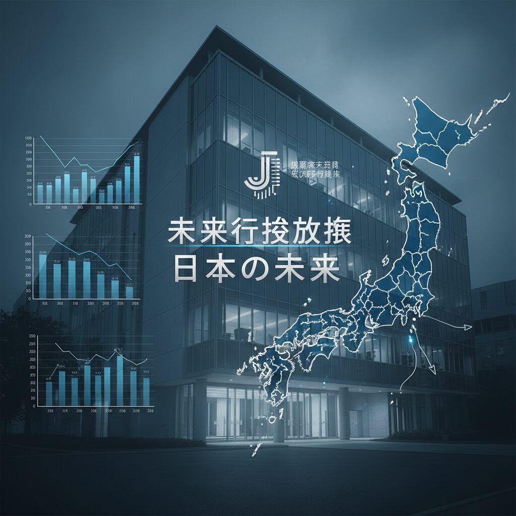 日本の将来の行政システムとデジタル化を象徴するコンセプト画像