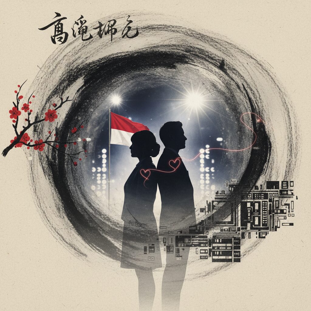 蓮舫議員の息子、村田琳氏の葛藤と成長を象徴する光と影のイメージ画像