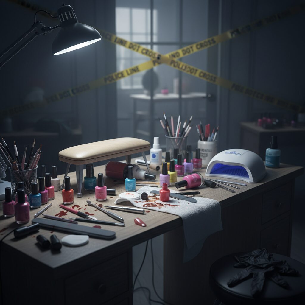 水戸市ネイリスト殺害事件の背景と法規制をイメージした、プロフェッショナルなネイルツールの写真