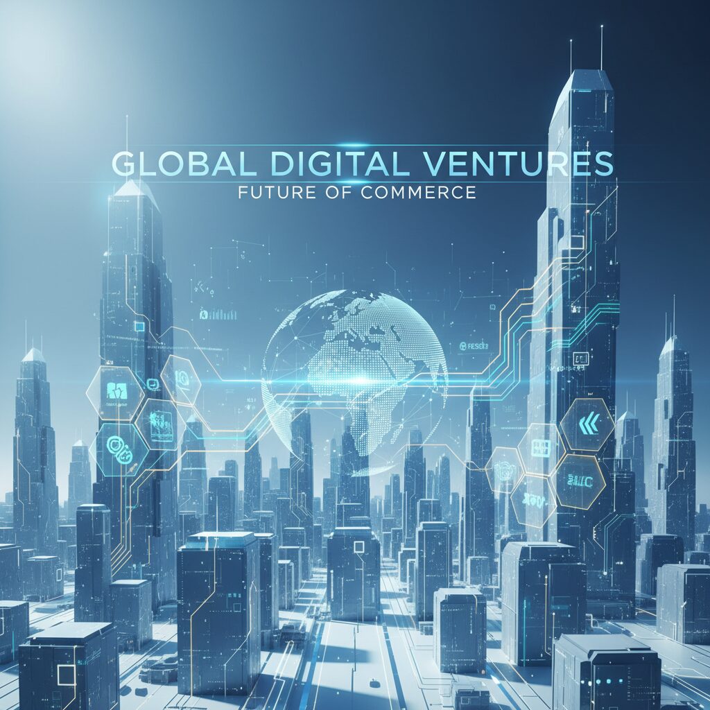 Abstract digital network and business transformation concept image