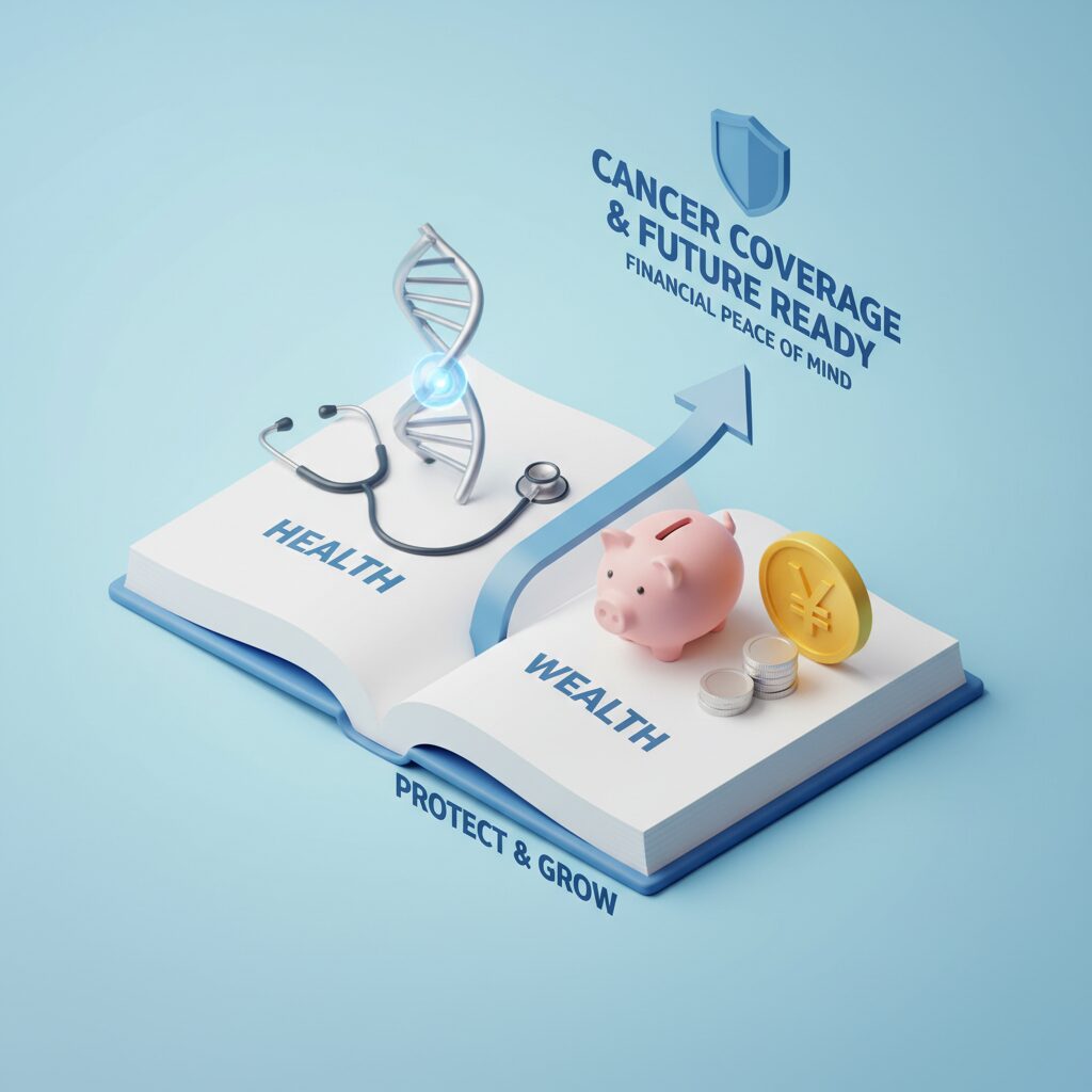 がん保険の必要性を考えるための、医療と家計のイメージ画像