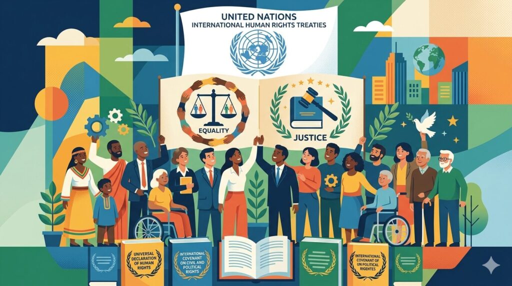 差別撤廃条約の種類をわかりやすく解説するイラスト