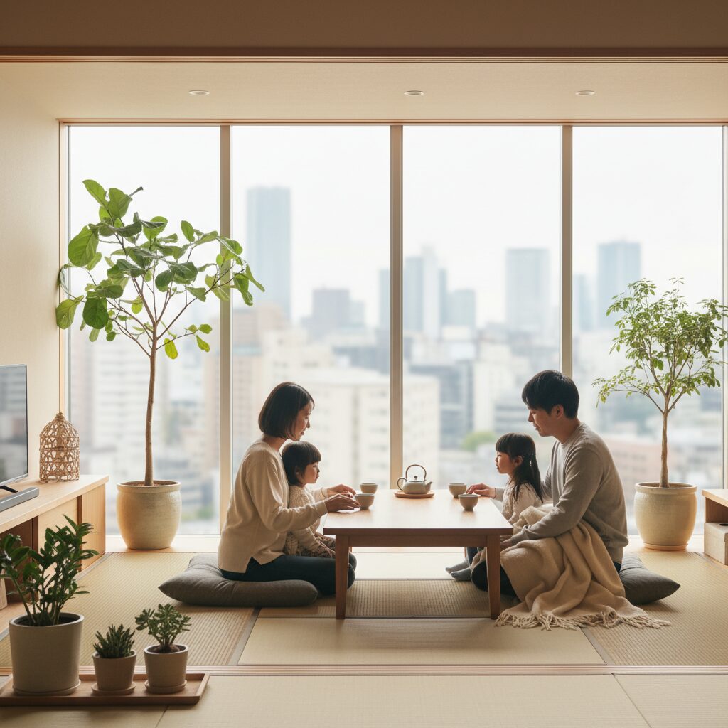吉村洋文知事の私生活を支える家族の絆をイメージした温かい家庭の風景