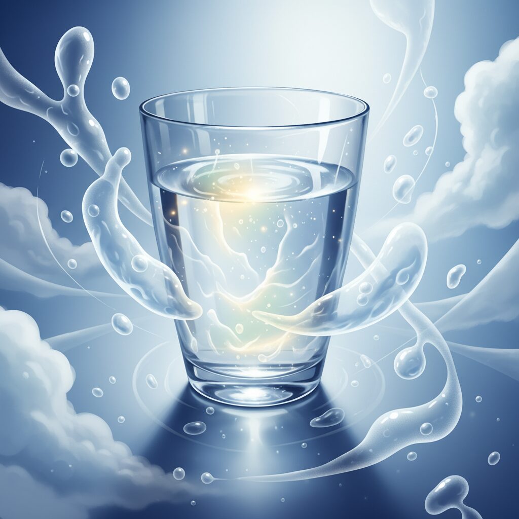 急性アルコール中毒からの回復と健康をイメージした穏やかな抽象画像