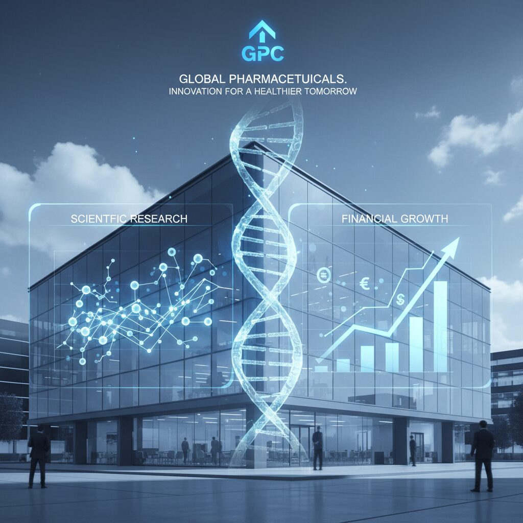 Modern laboratory and financial data visualization for Astellas Pharma stock analysis.