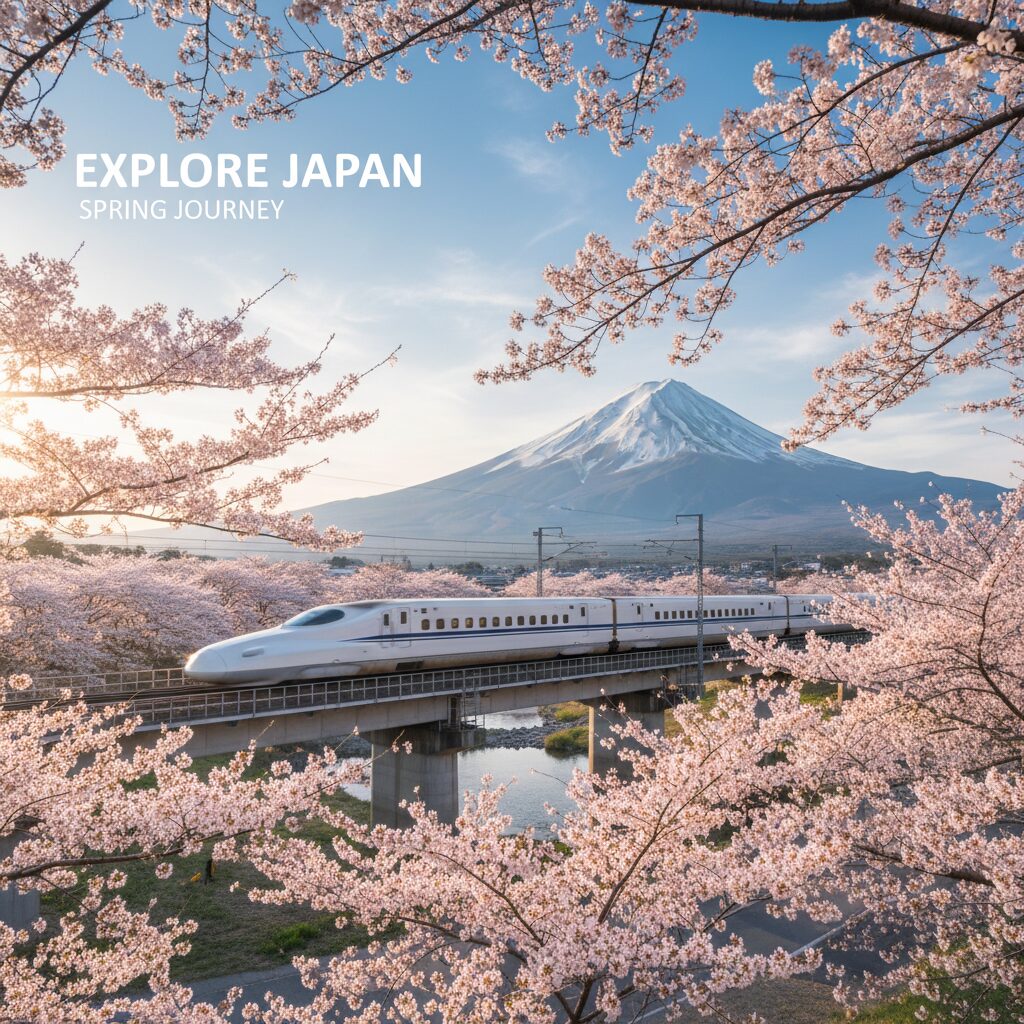 JR東日本の新幹線と株主優待をイメージしたビジュアル