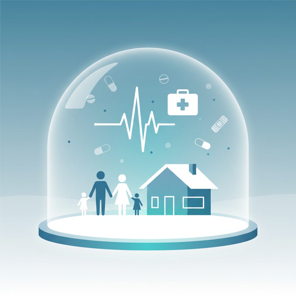 医療保険の重要性と2026年制度改正をイメージしたイラスト