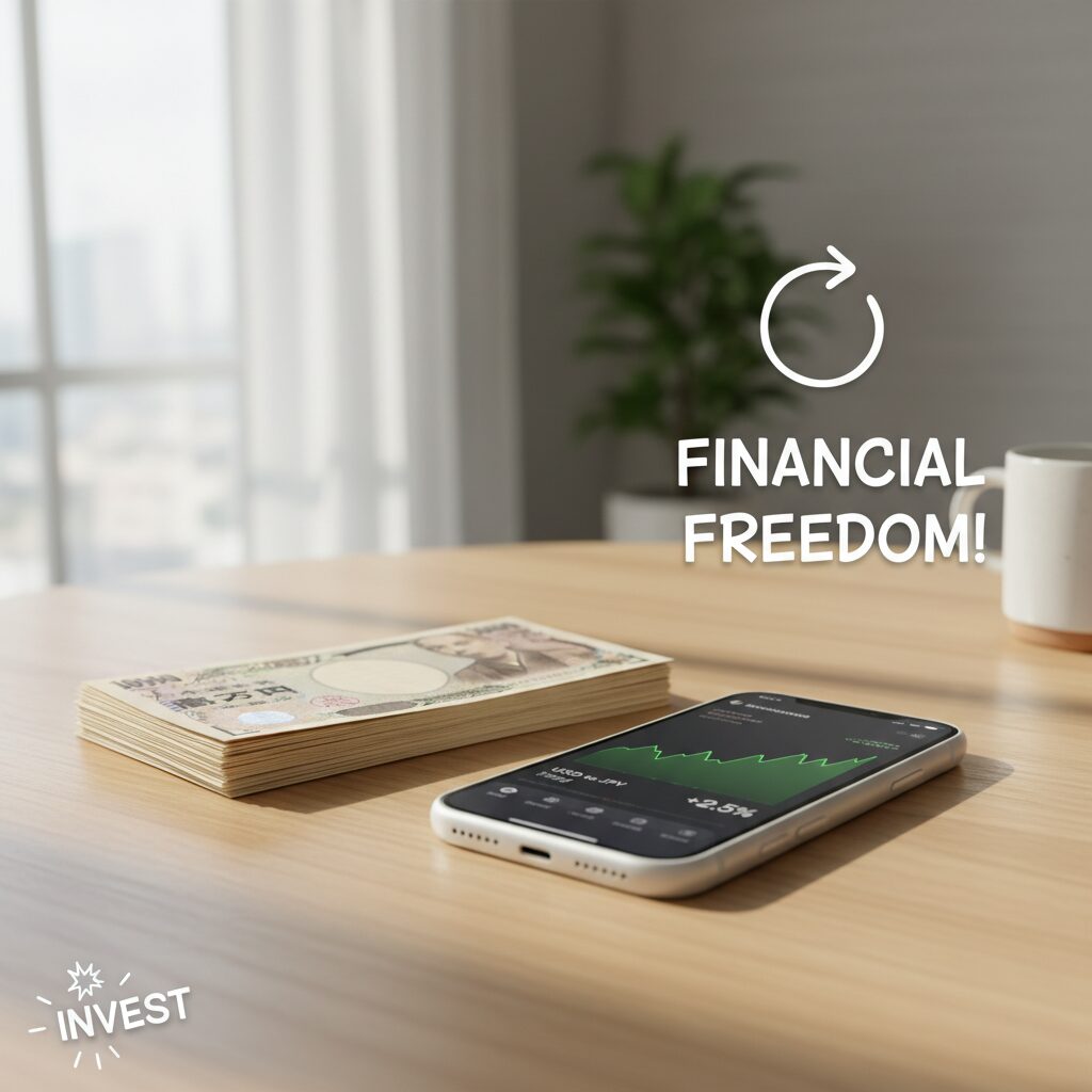 ゲオの店舗カウンターで査定されるiPhoneと現金のイメージ画像