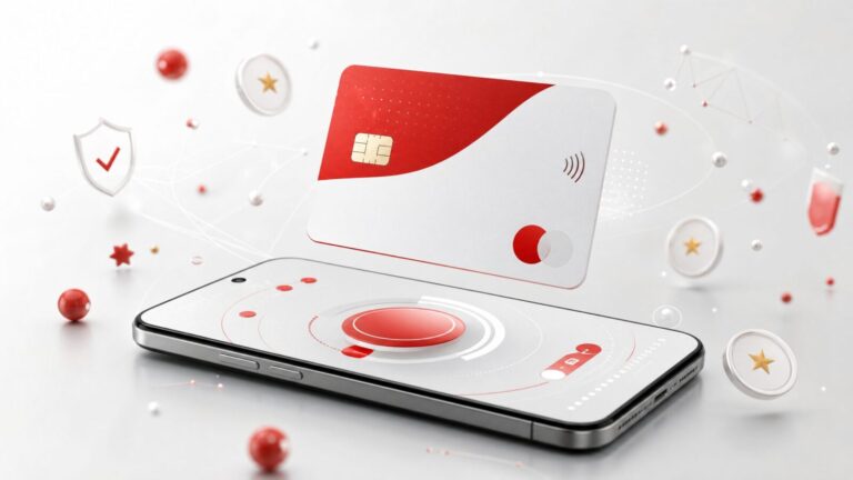 PayPayカードとスマートフォンの連携をイメージしたスタイリッシュなビジュアル