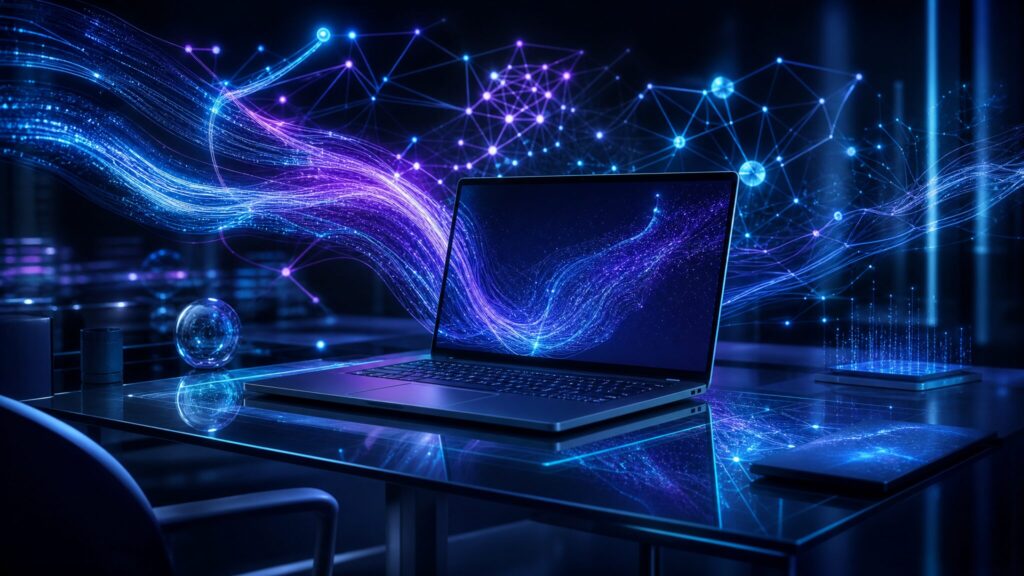 A conceptual digital illustration representing the intersection of artificial intelligence and programming.